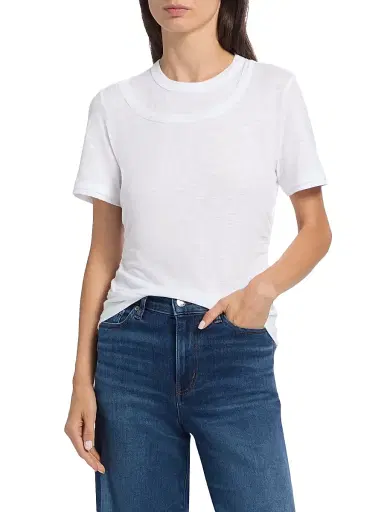 Veronica Beard Women's Damian Cotton T-Shirt | Thumbnail 3 Veronica Beard Women's Damian Cotton T-Shirt | Thumbnail 3