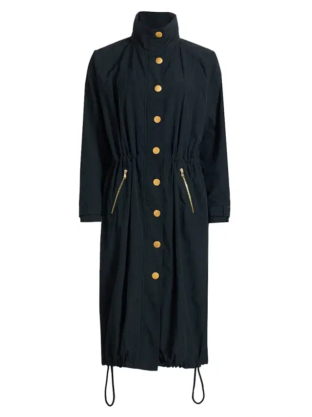 Women's Toshi Windbreaker Trench Coat - Black