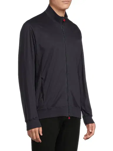 Kiton Men's Swim Cotton Jersey Jacket - Navy - Size Large | Thumbnail 4 Kiton Men's Swim Cotton Jersey Jacket - Navy - Size Large | Thumbnail 4