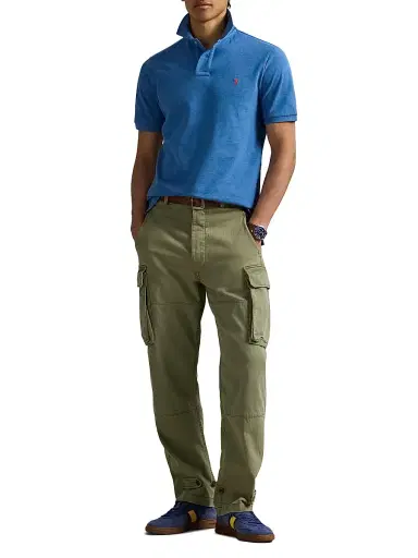 Polo Ralph Lauren Men's The Iconic Cotton Mesh Polo Shirt - Grey Cloud Heather | Thumbnail 13