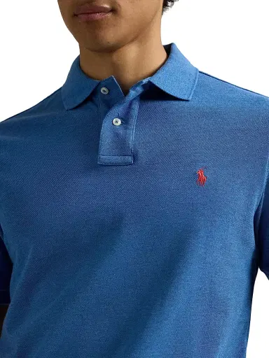 Polo Ralph Lauren Men's The Iconic Cotton Mesh Polo Shirt - Grey Cloud Heather | Thumbnail 16