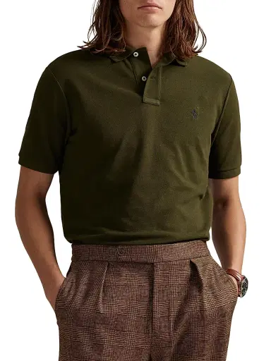 Polo Ralph Lauren Men's The Iconic Cotton Mesh Polo Shirt - Grey Cloud Heather | Thumbnail 3