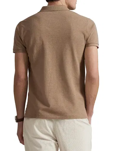 Polo Ralph Lauren Men's The Iconic Cotton Mesh Polo Shirt - Grey Cloud Heather | Thumbnail 10