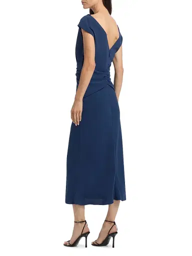 Amsale Women's Draped Crepe Cocktail Dress | Thumbnail 5
