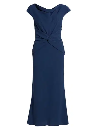 Amsale Women's Draped Crepe Cocktail Dress | Thumbnail 1