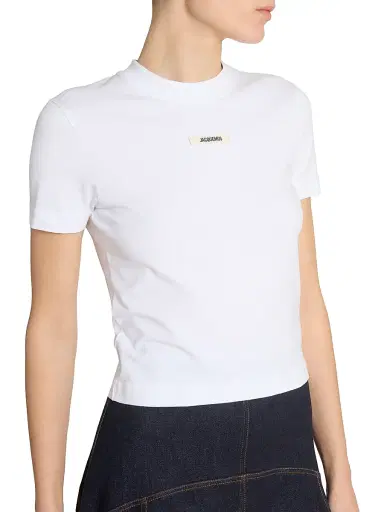 Jacquemus Women's Le TShirt Gros Grain Logo T-Shirt - White | Thumbnail 6 Jacquemus Women's Le TShirt Gros Grain Logo T-Shirt - White | Thumbnail 6