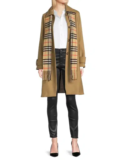 Burberry Women's Check Cashmere Scarf - Sand | Thumbnail 2 Burberry Women's Check Cashmere Scarf - Sand | Thumbnail 2