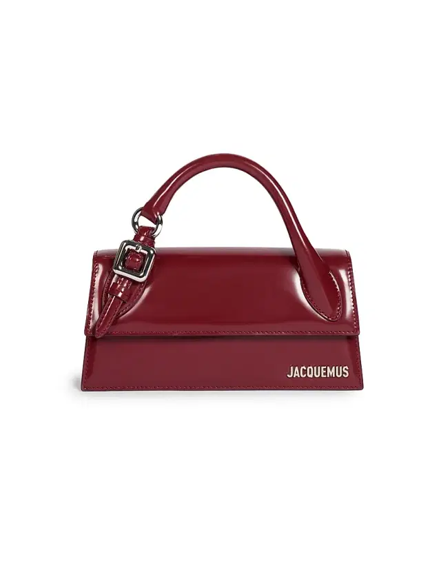 Women's Le Chiquito Long Leather Top Handle Bag - Burgundy