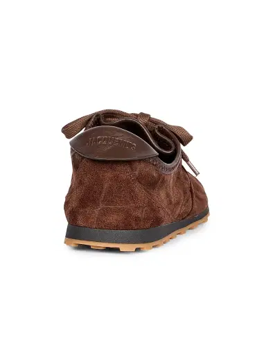 Jacquemus Women's The Tennis Crocodile-Embossed Suede Sneakers | Thumbnail 3