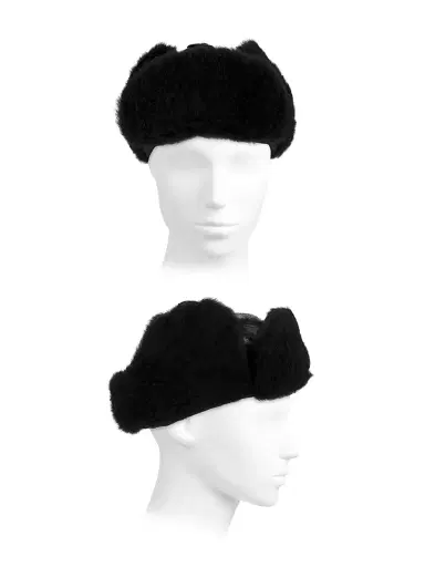 Burberry Men's Tribar Wool Trapper Hat - Black - Size Medium | Thumbnail 2