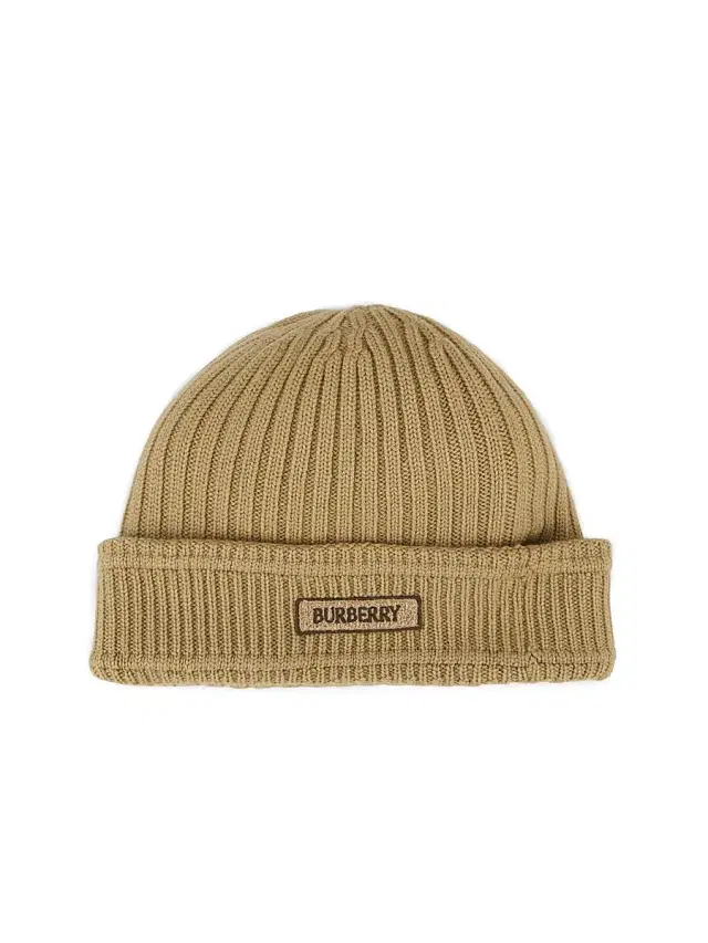 Men's Rib-Knit Wool Beanie - Sand