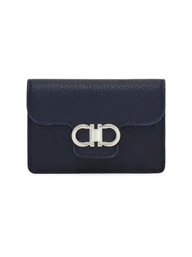 FERRAGAMO Women's Gancini Wallet - Navy Haze Optic White | Thumbnail 1 FERRAGAMO Women's Gancini Wallet - Navy Haze Optic White | Thumbnail 1