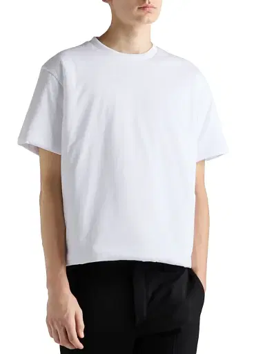 Prada Men's Padded Cotton T-Shirt - White | Thumbnail 2