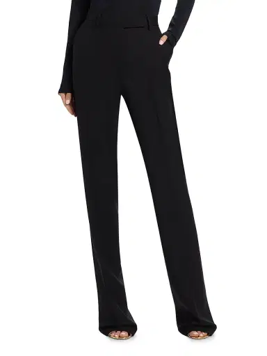 Tom Ford Women's Wool-Blend Straight-Leg Pants - Black - Size 12 | Thumbnail 3 Tom Ford Women's Wool-Blend Straight-Leg Pants - Black - Size 12 | Thumbnail 3