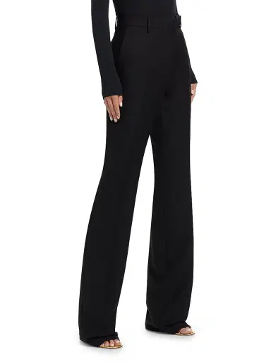 Tom Ford Women's Wool-Blend Straight-Leg Pants - Black - Size 12 | Thumbnail 4 Tom Ford Women's Wool-Blend Straight-Leg Pants - Black - Size 12 | Thumbnail 4