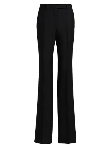 Tom Ford Women's Wool-Blend Straight-Leg Pants - Black - Size 12 | Thumbnail 1 Tom Ford Women's Wool-Blend Straight-Leg Pants - Black - Size 12 | Thumbnail 1
