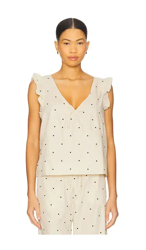 WeWoreWhat Ruffle Sleeve Boxy Top