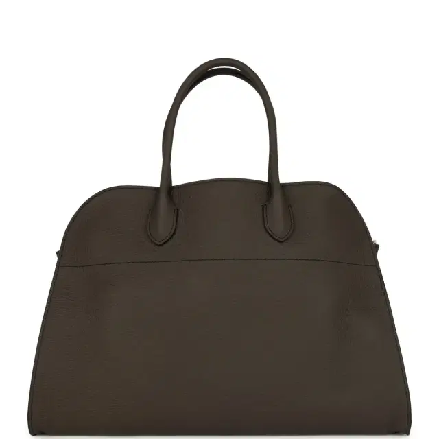 The Row The Row Soft Margaux 15 Bag Mid Grey Calfskin Silver Hardware