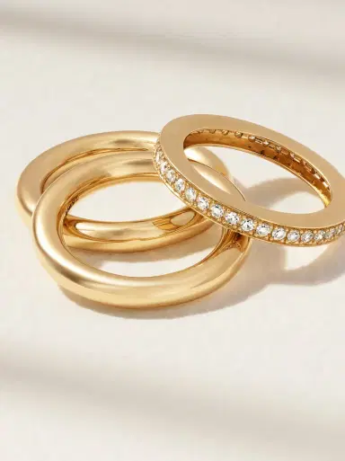 By Pariah Set Of Three 14-karat Recycled Gold Diamond Pinky Rings | Thumbnail 3 By Pariah Set Of Three 14-karat Recycled Gold Diamond Pinky Rings | Thumbnail 3