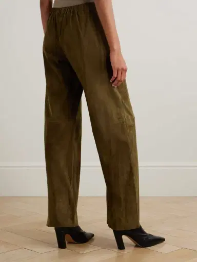 Nour Hammour Olan Suede Wide-leg Pants | Thumbnail 4