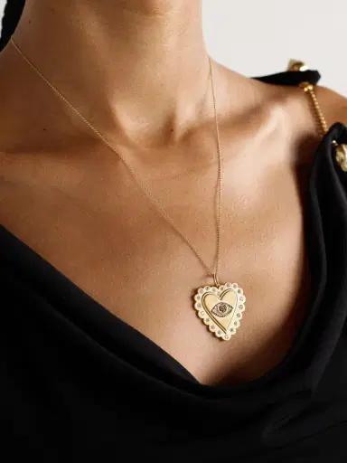 Ileana Makri 18-karat Gold, Diamond And Tsavorite Necklace | Thumbnail 2 Ileana Makri 18-karat Gold, Diamond And Tsavorite Necklace | Thumbnail 2