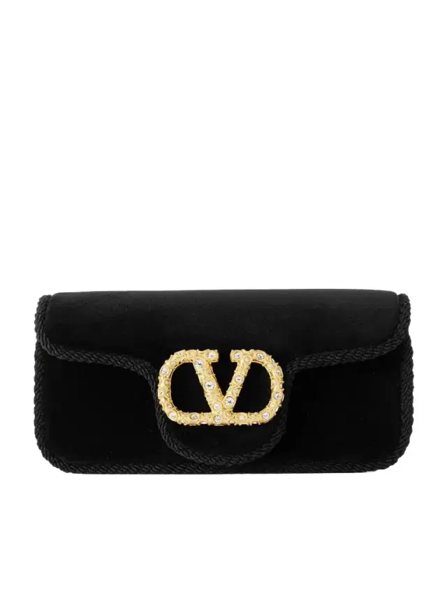 Locò Tasseled Embellished Cord-trimmed Velvet Shoulder Bag