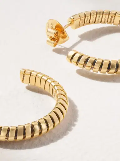 Marina B Trisolina Small 18-karat Gold Hoop Earrings | Thumbnail 3 Marina B Trisolina Small 18-karat Gold Hoop Earrings | Thumbnail 3