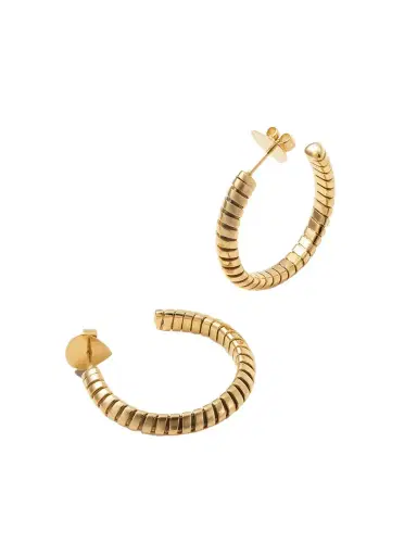Marina B Trisolina Small 18-karat Gold Hoop Earrings | Thumbnail 1 Marina B Trisolina Small 18-karat Gold Hoop Earrings | Thumbnail 1