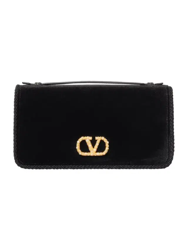 Vlogo Signature Embellished Velvet Wallet