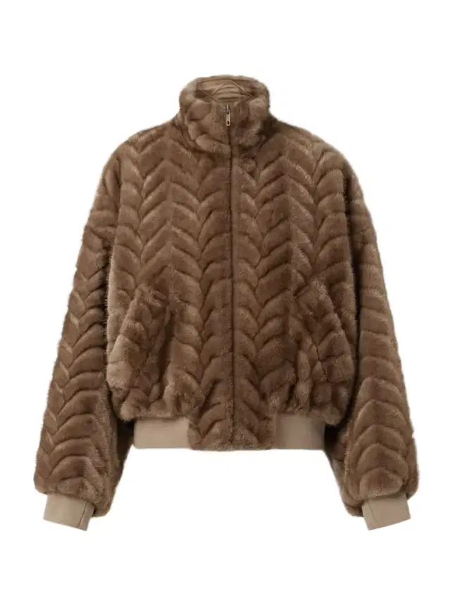 Embossed Fleece Bomber Jacket