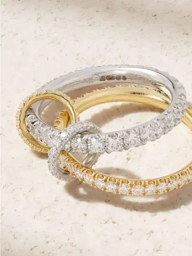 Spinelli Kilcollin Cadence 18-karat White And Yellow Gold Diamond Ring | Thumbnail 4