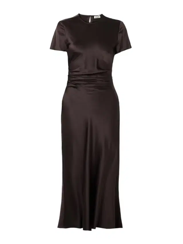 Marcel Ruched Stretch-silk Charmeuse Midi Dress