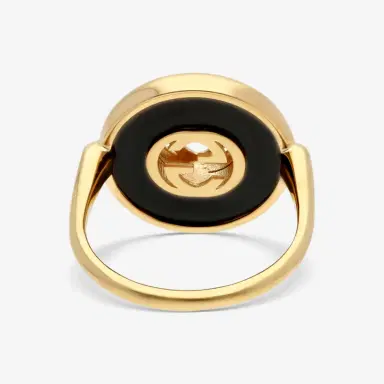 Gucci Gucci 18K Yellow Gold Onyx & Diamond Statement Ring YBC786604001017 - by The Solist | Thumbnail 3 Gucci Gucci 18K Yellow Gold Onyx & Diamond Statement Ring YBC786604001017 - by The Solist | Thumbnail 3