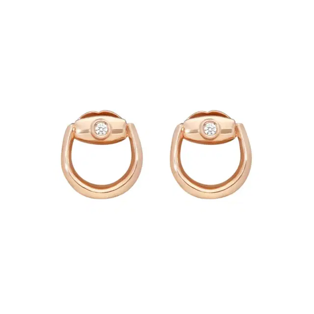 Gucci Gucci Horsebit 18K Rose Gold Diamond Stud Earrings by The Solist