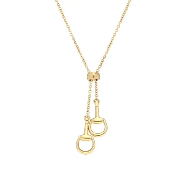 Gucci Horsebit 18K Yellow Gold Lariat Necklace by The Solist