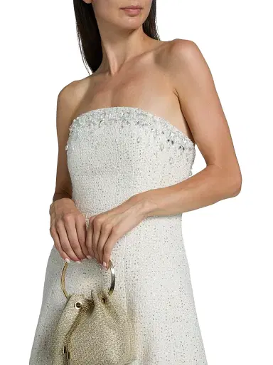 SACHIN & BABI Women's Daphne Embellished-Tweed Strapless Minidress - Alabaster - Size 12 | Thumbnail 6