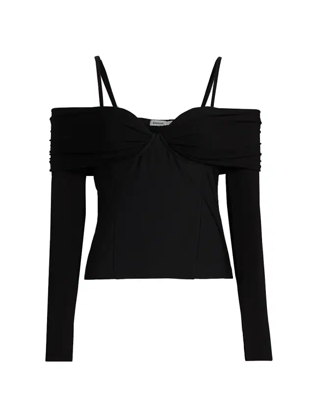 SIMKHAI Women's Hazel Off-the-Shoulder Top - Black