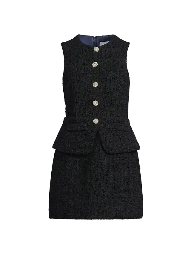 Women's Tabby Tailored Stretch Button-Front Minidress - Navy
