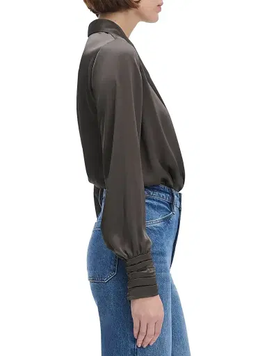 Favorite Daughter Women's The Better Off Satin Bodysuit - Coffee | Thumbnail 5 Favorite Daughter Women's The Better Off Satin Bodysuit - Coffee | Thumbnail 5