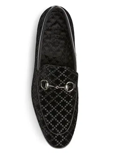 Gucci Men's Next Horsebit Velvet Loafers - Black - Size 13 | Thumbnail 4 Gucci Men's Next Horsebit Velvet Loafers - Black - Size 13 | Thumbnail 4