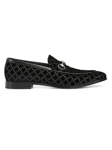 Gucci Men's Next Horsebit Velvet Loafers - Black - Size 13 | Thumbnail 1 Gucci Men's Next Horsebit Velvet Loafers - Black - Size 13 | Thumbnail 1