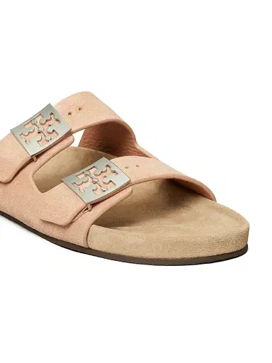 Tory Burch Women's Mellow Logo-Detail Suede Sandals - Malva Avola - Size 9.5 | Thumbnail 4