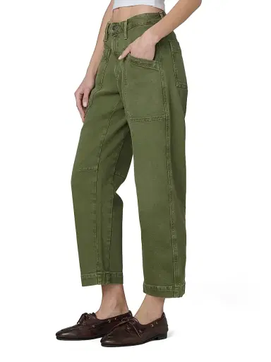 Joe's Jeans Women's The Double-Pocket Mid-Rise Barrel Jeans | Thumbnail 4