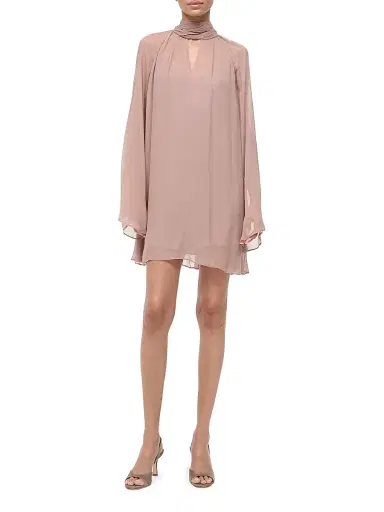 Staud Women's Esther Semi-Sheer Minidress - Taupe - Size XL | Thumbnail 2