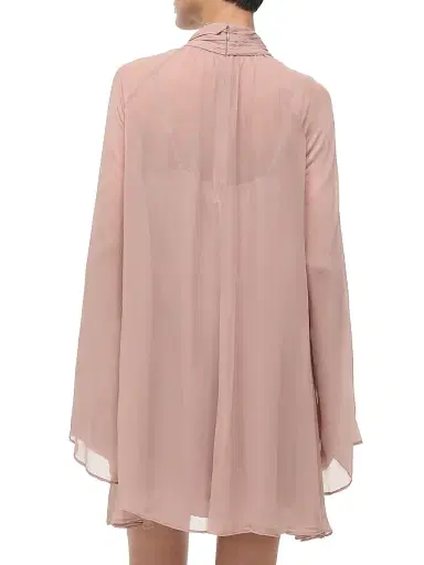 Staud Women's Esther Semi-Sheer Minidress - Taupe - Size XL | Thumbnail 5