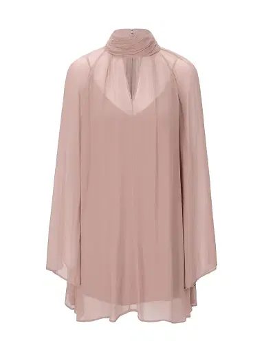 Staud Women's Esther Semi-Sheer Minidress - Taupe - Size XL | Thumbnail 1