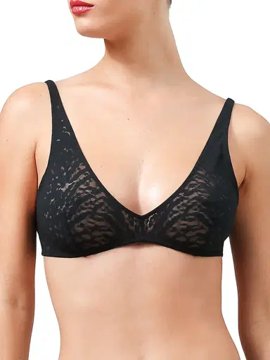 Wolford Women's Animalier Lace Bralette - Black - Size Small | Thumbnail 1