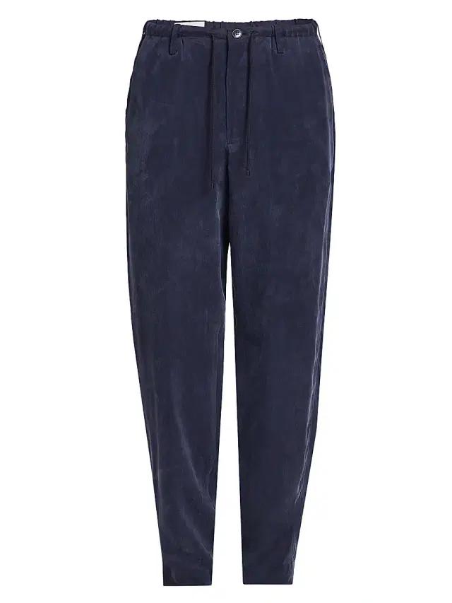 Dries Van Noten Men's Penny Tapered Drawstring Pants - Navy