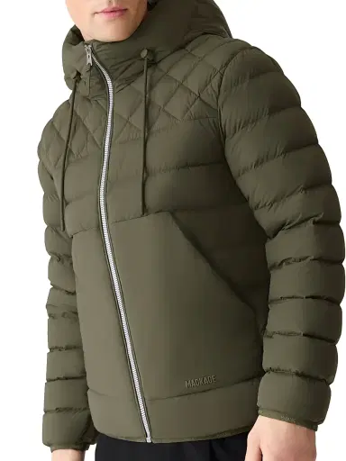 Mackage Men's Bergen Puffer Jacket - Light Military - Size 46 | Thumbnail 6