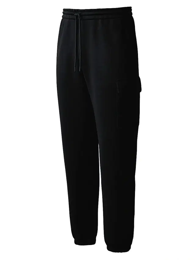 Men's Marvin Cotton-Blend Drawstring Track Pants - Black